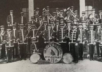 Mt. Pleasant Indian School Band (Circa 1929). State of Michigan Archives.